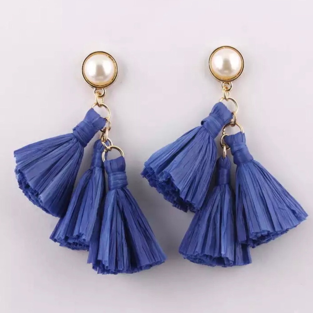 Tassel charm earrings